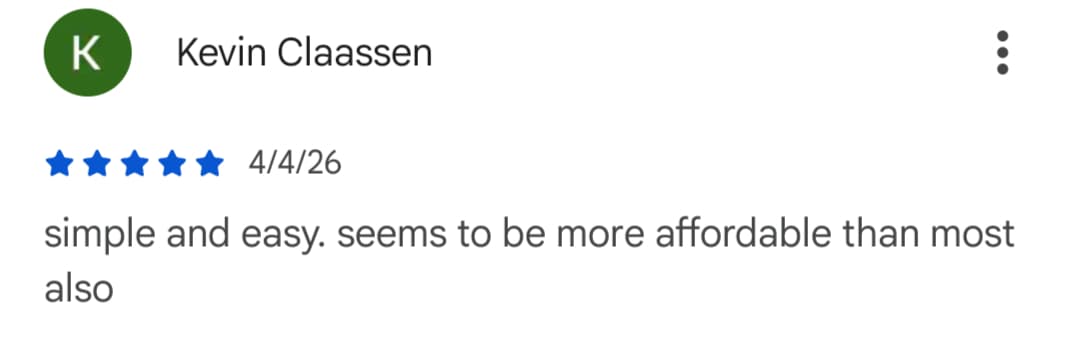 5-star Google Play review of Podwist by Kevin Claassen